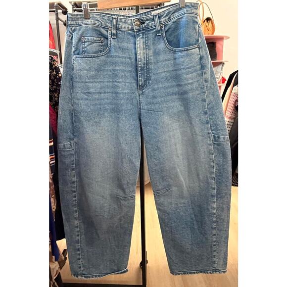 Rag & bone Charlie Ankle-Length SZ 31 Barrel Jeans Lightweight Rigid Denim - Picture 3 of 4